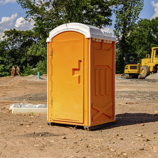 can i customize the exterior of the porta potties with my event logo or branding in Oneida